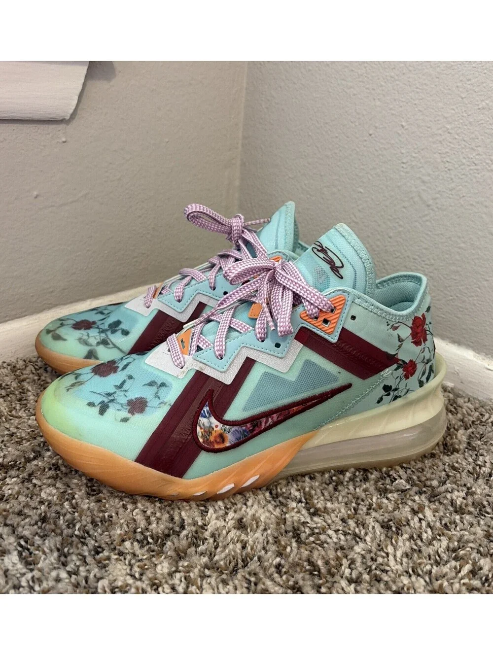 Nike LeBron 18 Low x Mimi Plange Daughters Men's Size 7.5 US Shoes CV7562-400